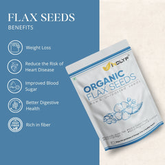 Raw Unroasted Flax Seeds naturally rich in Omega-3 fatty acids Helps in cholesterol levels, weight loss or management and strong Bones - 225 Grams