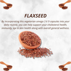 Vegetarian Omega 3 6 9 with Flaxseed Extract - 60 Tablets