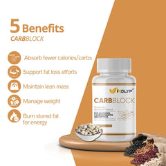 Carb Block with Pure White Kidney Bean Extract - 60 Tablets