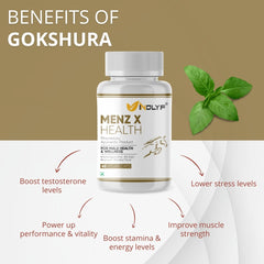 Menz-X Health with Shilajit, Ashwagandha & Safed Musli - 60 Tablets