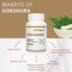 Ayurvedic Gokshura Tablet For Men Wellness - Improves Vitality & strength, Helps Boost Testosterone Levels - 60 Tablets