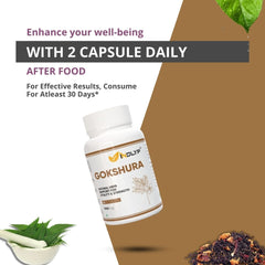 Ayurvedic Gokshura Tablet For Men Wellness - Improves Vitality & strength, Helps Boost Testosterone Levels - 60 Tablets