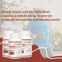 INDLYF SAFED MUSLI EXTRACT SUPPLEMENT, 500MG - 60 VEGETARIAN CAPSULES