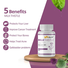 INDLYF MILK THISTLE (80% SILYMARIN) 600MG, 60 VEGETARIAN CAPSULES