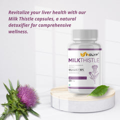 INDLYF MILK THISTLE (80% SILYMARIN) 600MG, 60 VEGETARIAN CAPSULES
