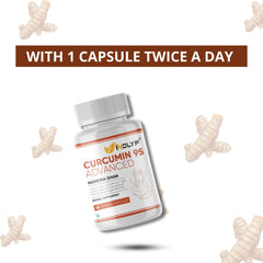 INDLYF CURCUMIN (95% CURCUMINOIDS) WITH PIPERINE (BIOPERINE), 500 MG - 60 VEG. CAPSULES