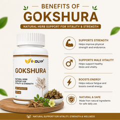 Gokshura Capsules For Men Wellness - Improves Vitality & strength, Helps Boost Testosterone Levels - 60 Capsule