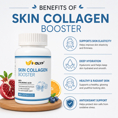 Skin Collagen Booster - Collagen Supplements For Men & Women - Collagen Powder Helps Maintain Glowing Skin - Mixed Fruit Flavour-225 Grams