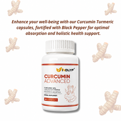 Curcumin (95% Curcuminoids) With Piperine (Bioperine), 500 Mg - 60 Capsules
