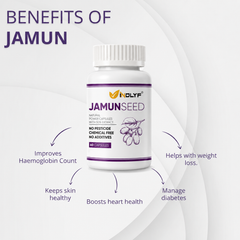 Natural Jamun Seed Capsules with Extract - 60 Tablets