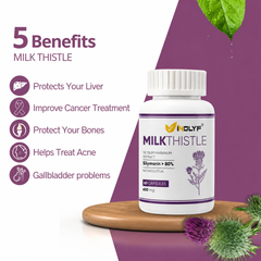 Milk Thistle (80% Silymarin) 600mg, 60 Capsules