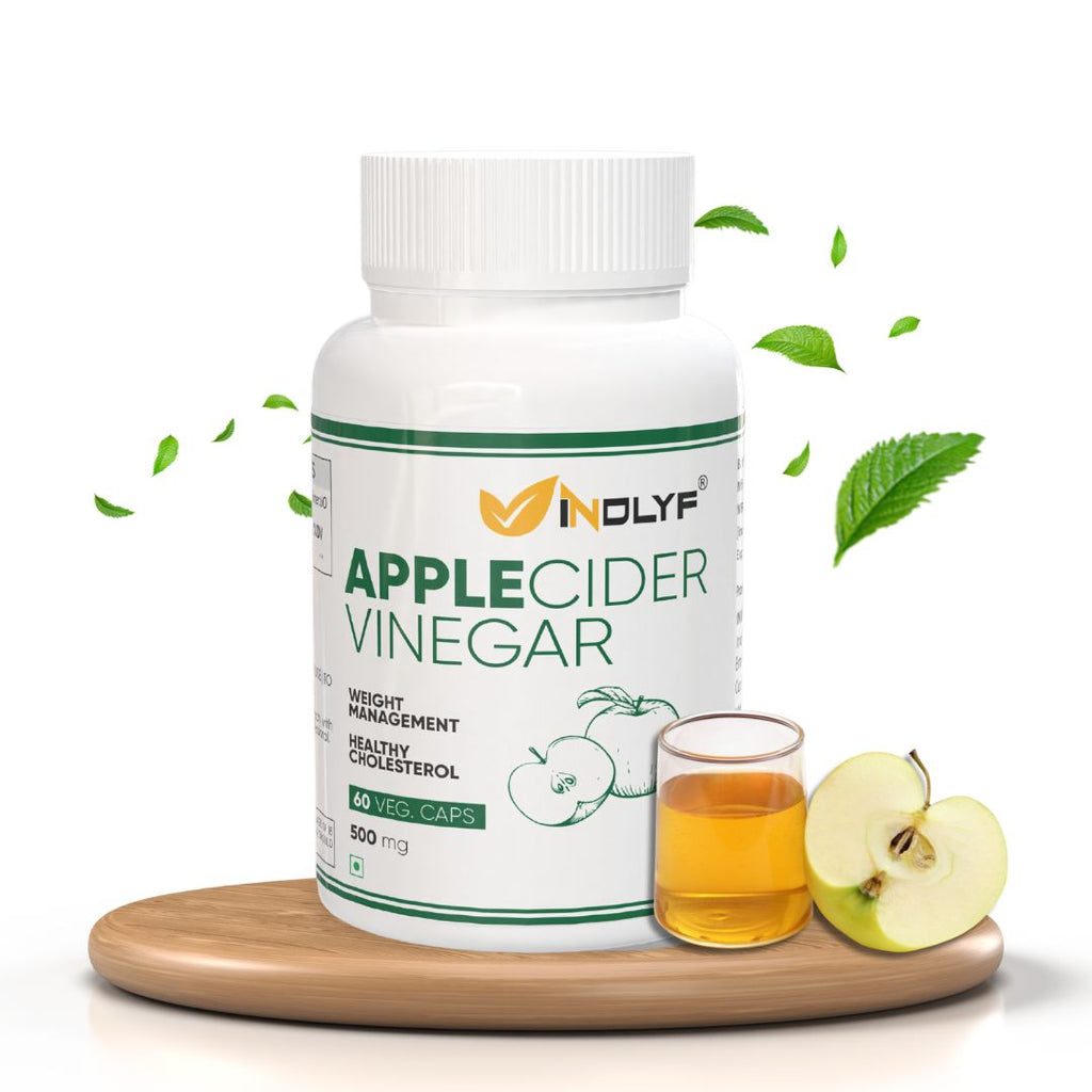 INDLYF Apple Cider Vinegar Supplement for Body Detoxification & Supports Digestive Health - 60 Veg Capsules