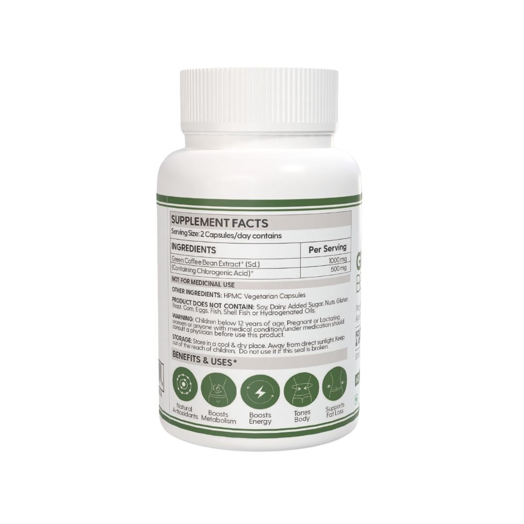 Green Coffee Bean Extract – Metabolism Booster - 60 Tablets