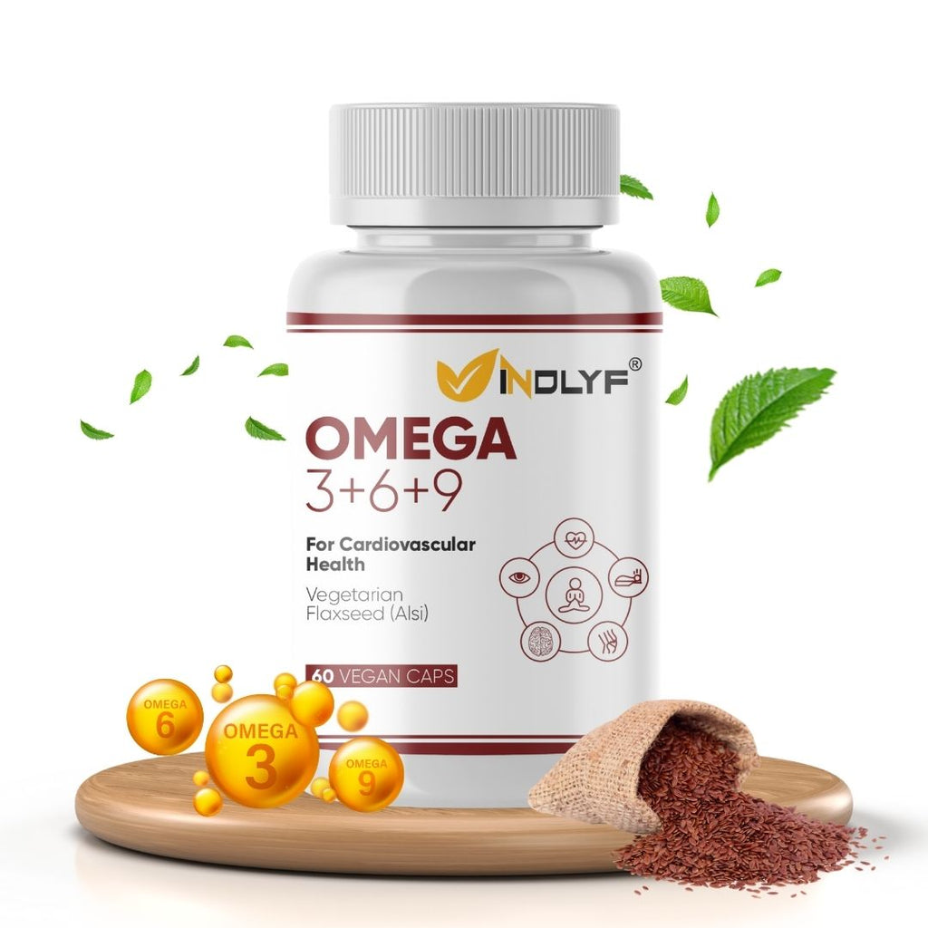 Vegetarian Omega 3 6 9 with Flaxseed Extract - 60 Tablets