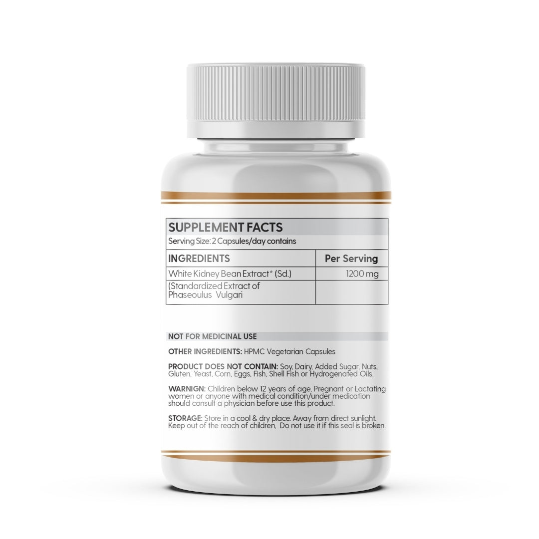 Carb Block with Pure White Kidney Bean Extract - 60 Tablets