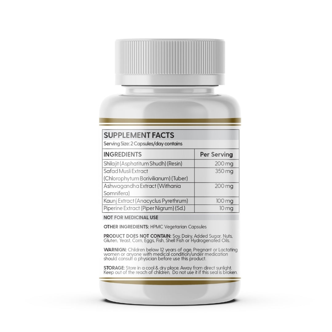 Menz-X Health with Shilajit, Ashwagandha & Safed Musli - 60 Tablets