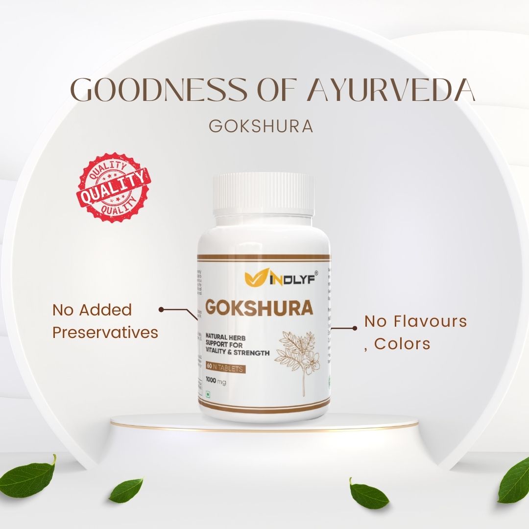 Ayurvedic Gokshura Tablet For Men Wellness - Improves Vitality & strength, Helps Boost Testosterone Levels - 60 Tablets