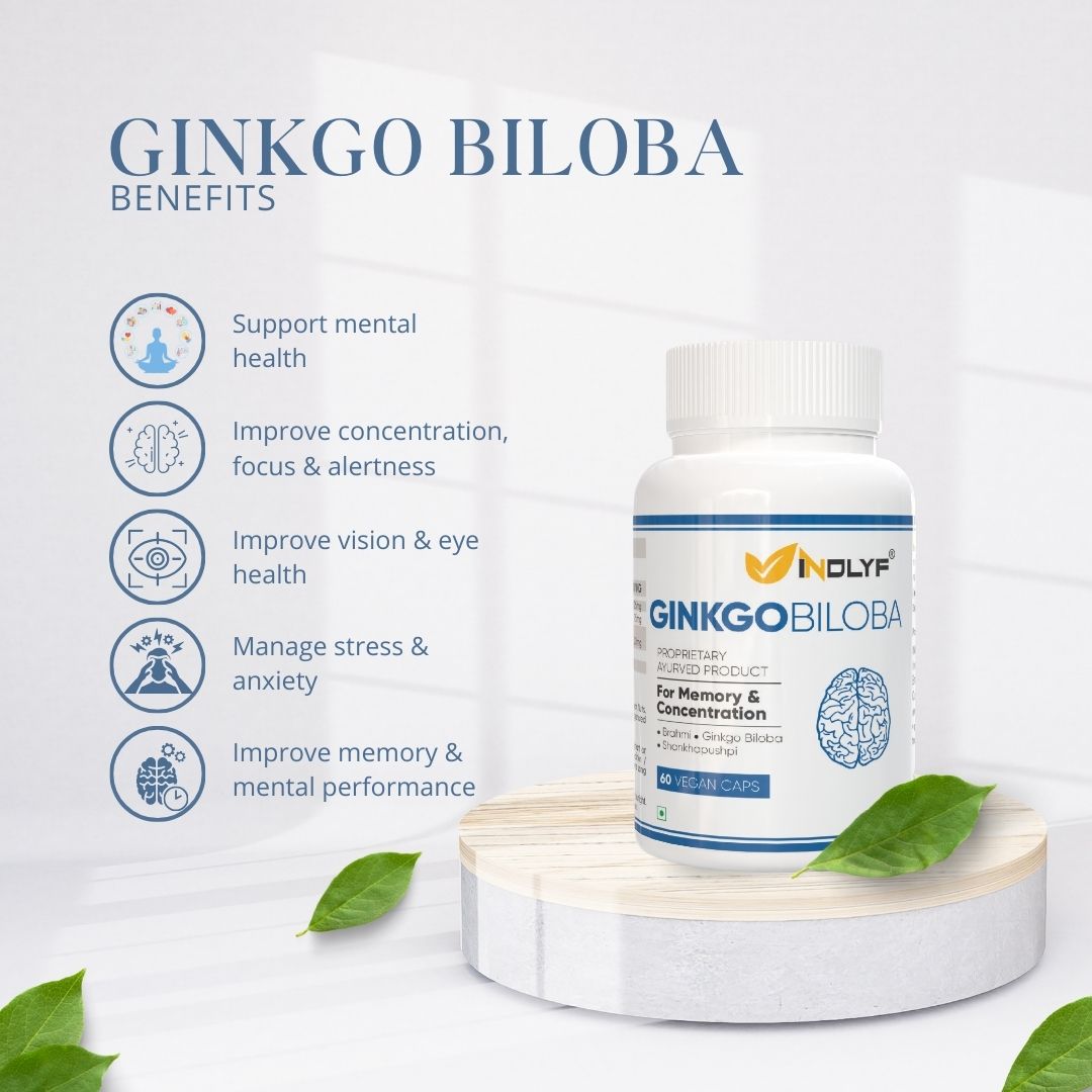 Brain Health with Brahmi, Ginkgo Biloba & Shankhpushpi - 60 Tablets