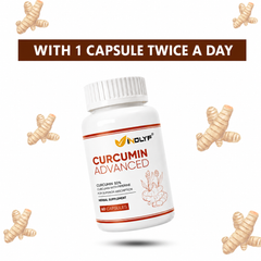 Curcumin (95% Curcuminoids) With Piperine (Bioperine), 500 Mg - 60 Capsules