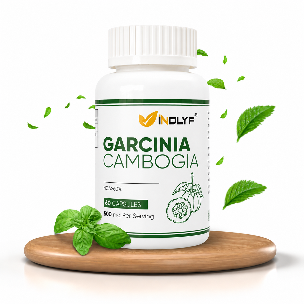 Garcinia Cambogia Extract, 60% Hca, 500mg Per Serving - 60 Capsules