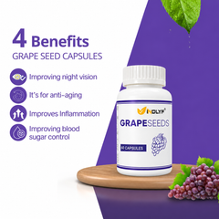 Grape Seed Extract (Proanthocyanidins > 95%) Antioxidant, 400 mg - 60 Capsules