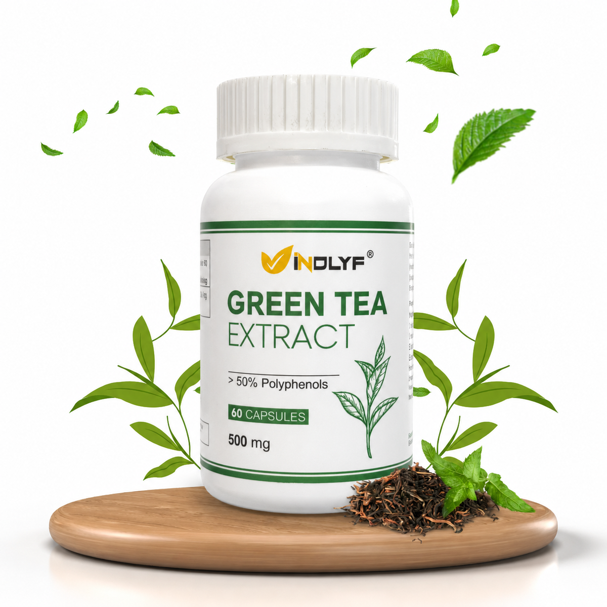 Green Tea Extract Supplement, 500 Mg - 60 Capsules