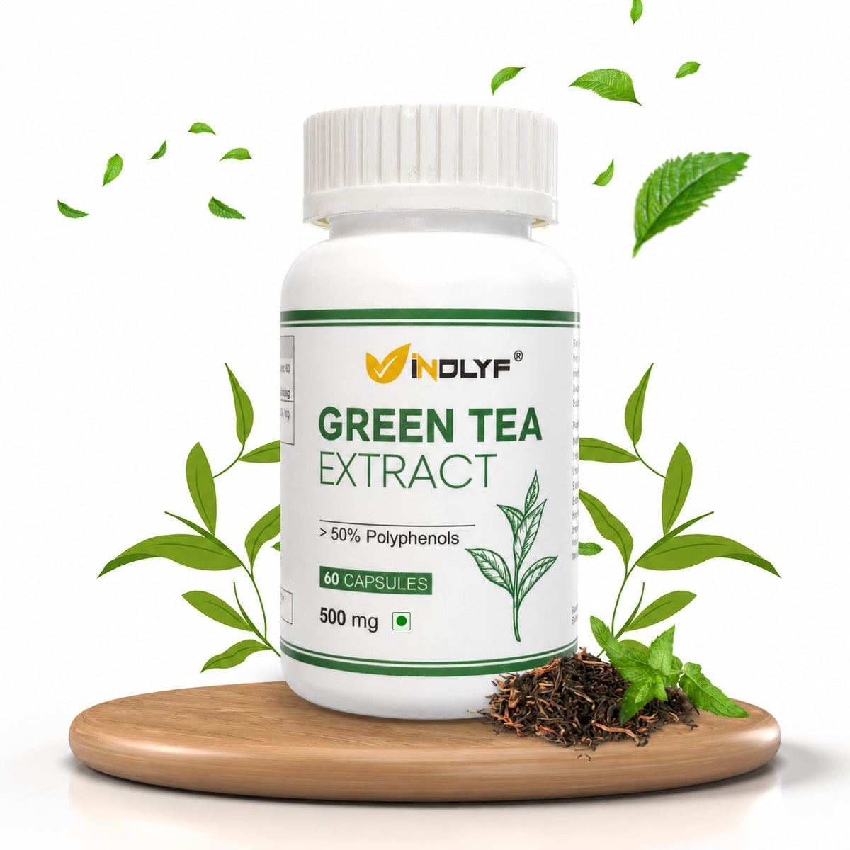 Green Tea Extract Supplement, 500 Mg - 60 Capsules